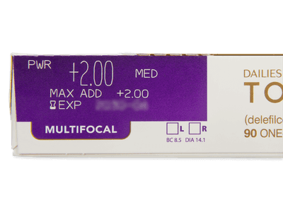 Dailies TOTAL1 Multifocal (90 kom leća) - Pregled parametara leća