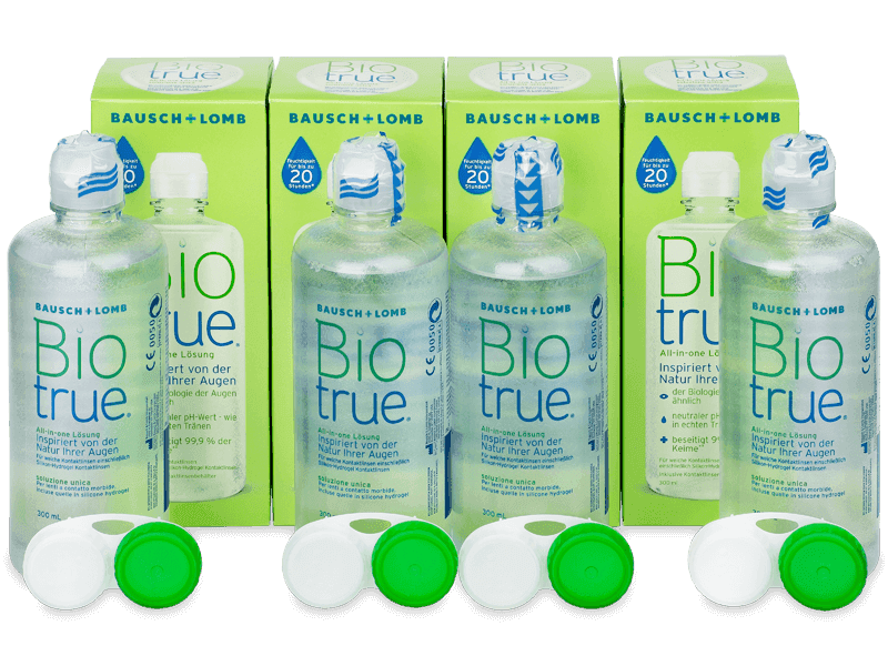 Otopina Biotrue 4 x 300 ml - Economy 4-pack - solution