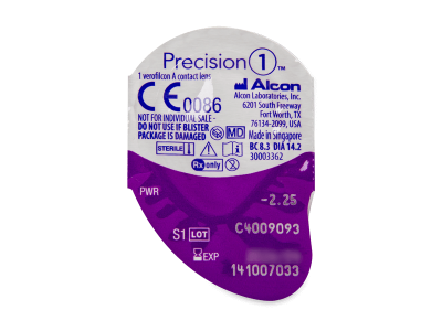 Precision1 (30 kom leća) - Pregled blister pakiranja 
