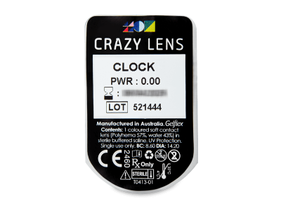 CRAZY LENS - Clock - bez dioptrije (2 kom leća) - Pregled blister pakiranja 
