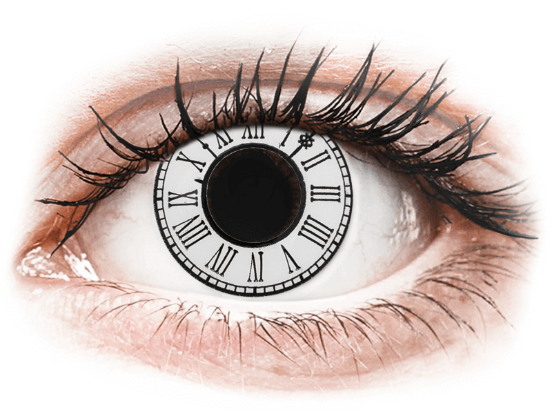 CRAZY LENS - Clock - bez dioptrije (2 kom leća) - Kontaktne leće u boji