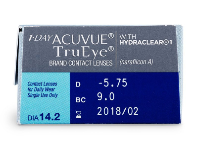 1 Day Acuvue TruEye (30 kom leća) - Pregled parametara leća