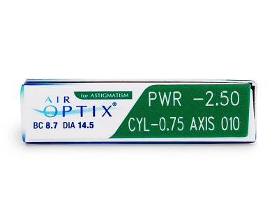 Air Optix for Astigmatism (3 kom leća) - Pregled parametara leća