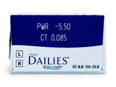 Focus Dailies All Day Comfort (30 kom leća) - Pregled parametara leća