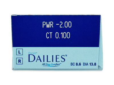 Focus Dailies All Day Comfort (30 kom leća) - Pregled parametara leća