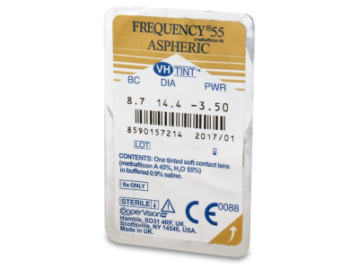 Frequency 55 Aspheric (6 kom leća) - Pregled blister pakiranja 