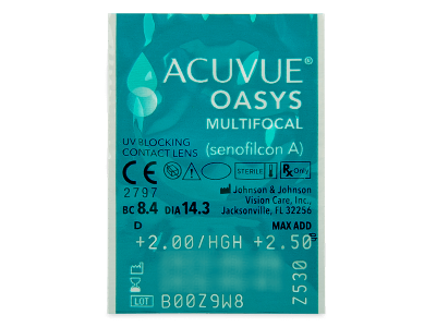 Acuvue Oasys Multifocal (6 kom leća) - Pregled blister pakiranja 