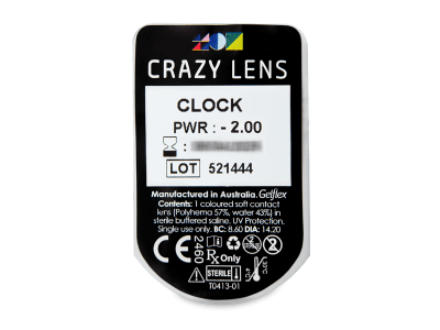 CRAZY LENS - Clock - jednodnevne leće dioptrijske (2 kom leća) - Pregled blister pakiranja 