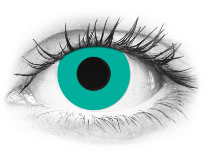 CRAZY LENS - Solid Turquoise - jednodnevne leće dioptrijske (2 kom leća)