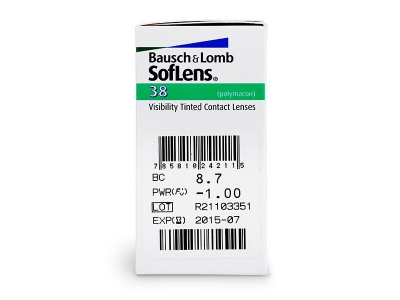 SofLens 38 (6 kom leća) - Pregled parametara leća