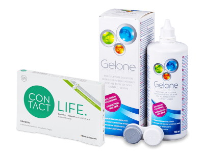 Contact Life spheric (6 kom leća) + otopina Gelone Solution 360 ml