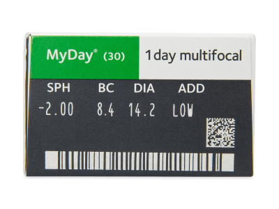 MyDay daily disposable multifocal (30 kom leća) - Pregled parametara leća