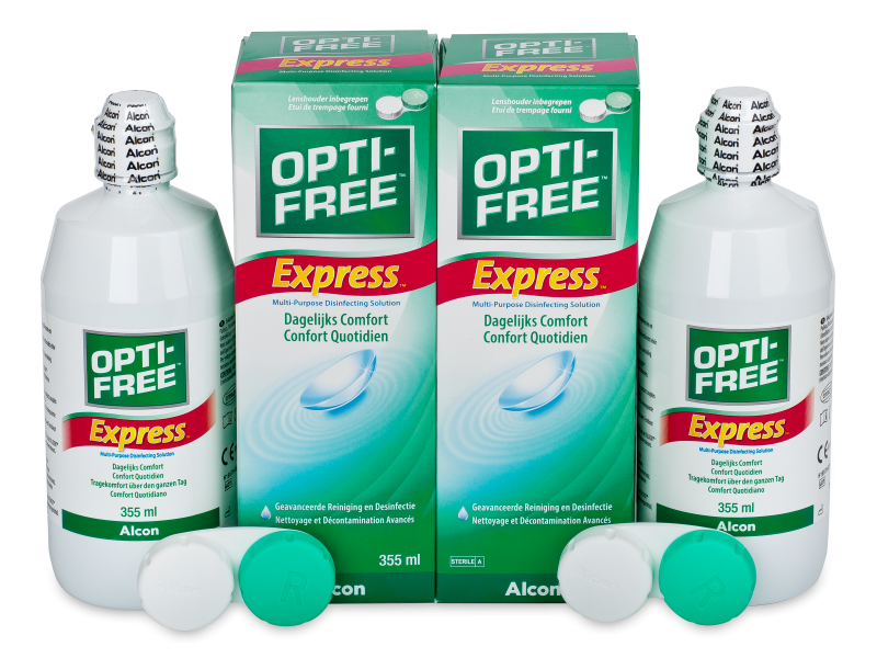 Otopina OPTI-FREE Express 2 x 355 ml  - Ekonomično duplo pakiranje otopine