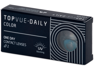 TopVue Daily Color - Brilliant Blue - jednodnevne leće dioptrijske (2 kom leća) - Kontaktne leće u boji