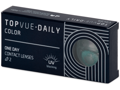 TopVue Daily Color - Turquoise - jednodnevne leće dioptrijske (2 kom leća) - Kontaktne leće u boji