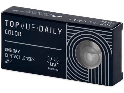 TopVue Daily Color - Sterling Grey - jednodnevne leće bez dioptrije (2 kom leća) - Kontaktne leće u boji