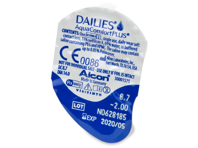 Dailies AquaComfort Plus (90 kom leća) - Pregled blister pakiranja 