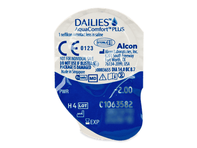 Dailies AquaComfort Plus (30 kom leća) - Pregled blister pakiranja 