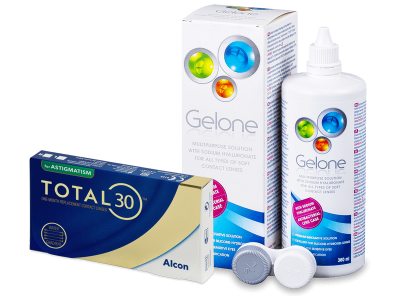 TOTAL30 for Astigmatism (3 kom leća) + otopina Gelone 360 ml