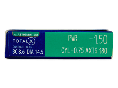 TOTAL30 for Astigmatism (6 kom leća) - Pregled parametara leća