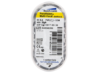 PureVision Multi-Focal (6 kom leća) - Pregled blister pakiranja 