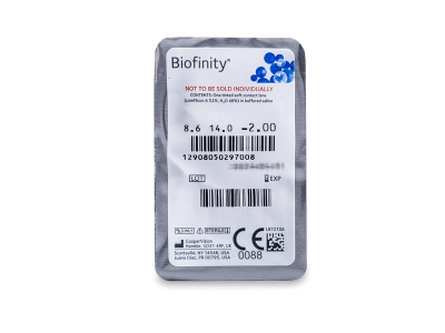 Biofinity (6 kom leća) - Pregled blister pakiranja 