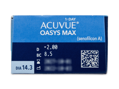 Acuvue Oasys Max 1-Day (30 kom leća) - Pregled parametara leća