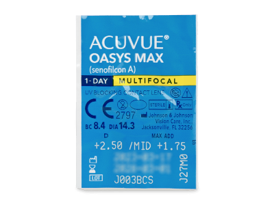 Acuvue Oasys Max 1-Day Multifocal (30 kom leća) - Pregled blister pakiranja 