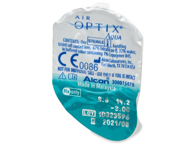 Air Optix Aqua (6 kom leća) - Pregled blister pakiranja 