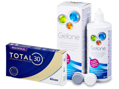 TOTAL30 Multifocal (3 kom leća) + Gelone 360 ml