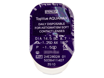 TopVue Daily for Astigmatism (90 kom leća) - Pregled blister pakiranja 