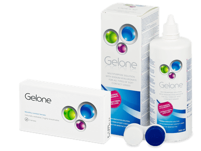 Gelone Monthly (3 kom leća) + otopina Gelone 360 ml