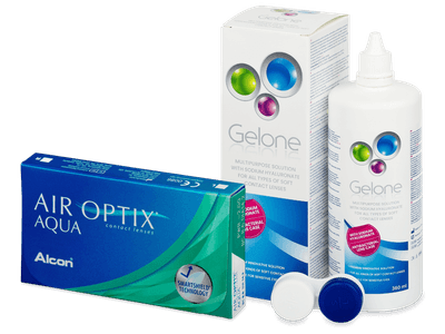 Air Optix Aqua (6 kom leća) + otopina Gelone 360 ml