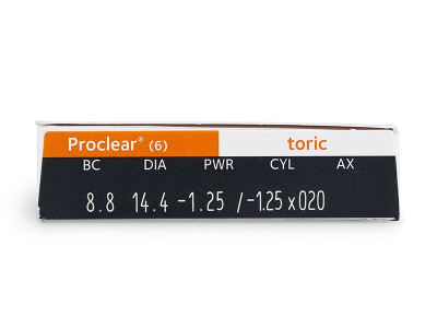 Proclear Toric (6 kom leća) - Pregled parametara leća